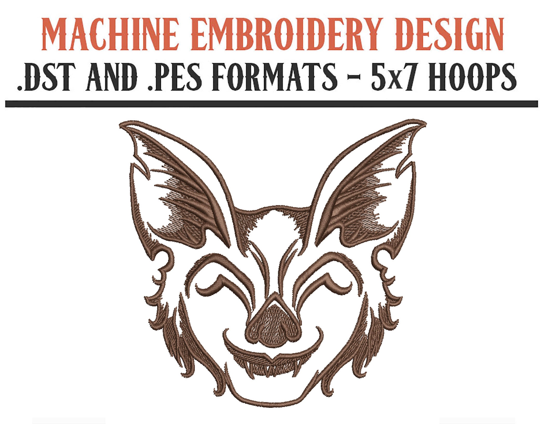 Happy vampire bat one color machine embroidery design  etsy Happy vampire bat one color machine embroidery design  etsy