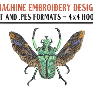 Scarab Beetle - Machine Embroidery Design - Digital Download - 4x4 Hoops - DST and PES Formats