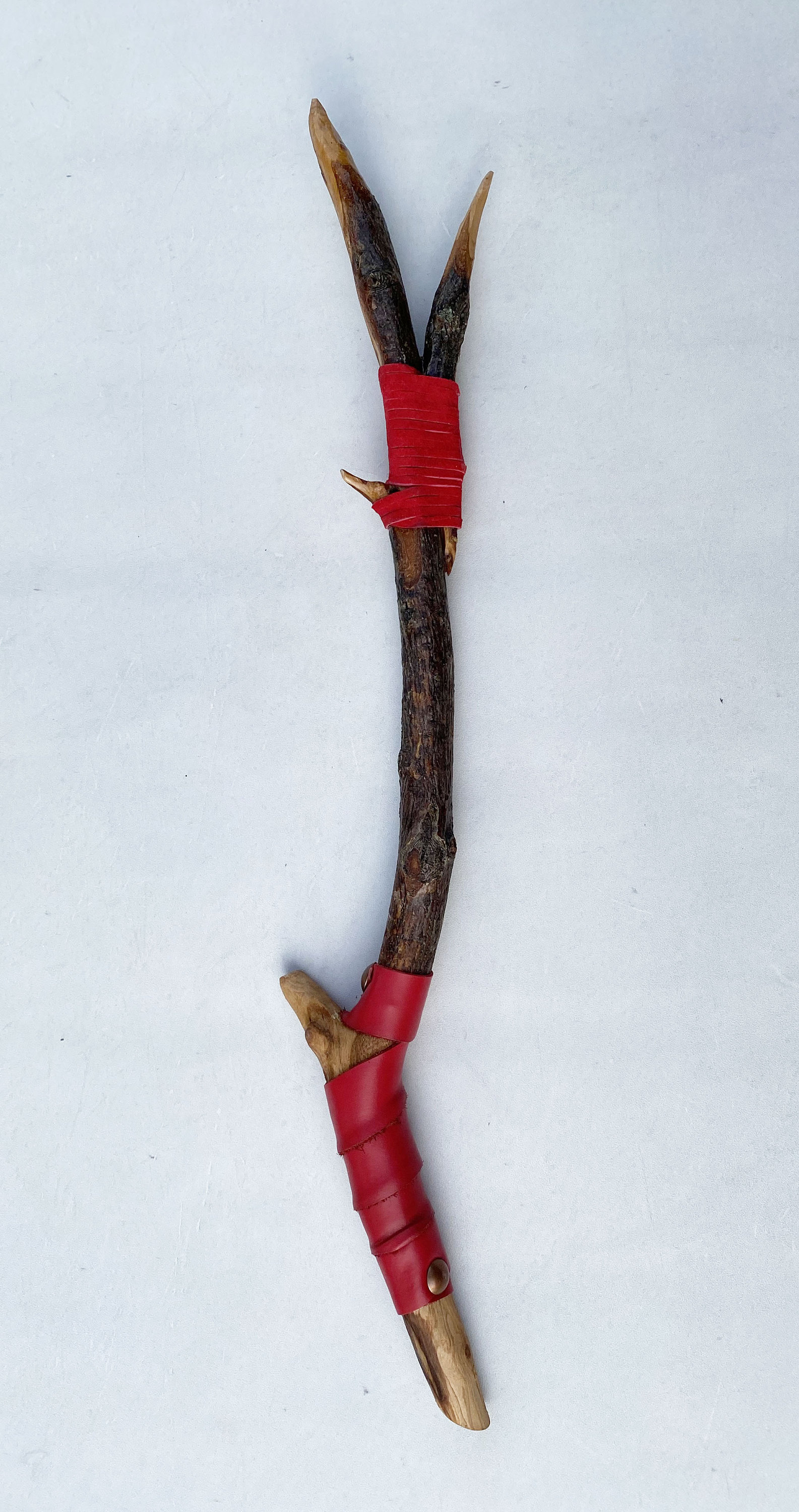 Applewood Wand Crimson Craft Natural Bark Etsy