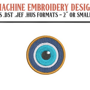 Itsy Bitsy Classic Evil Eye - Machine Embroidery Design - Digital Download - 2" or Smaller - PES DST JEF Hus Formats