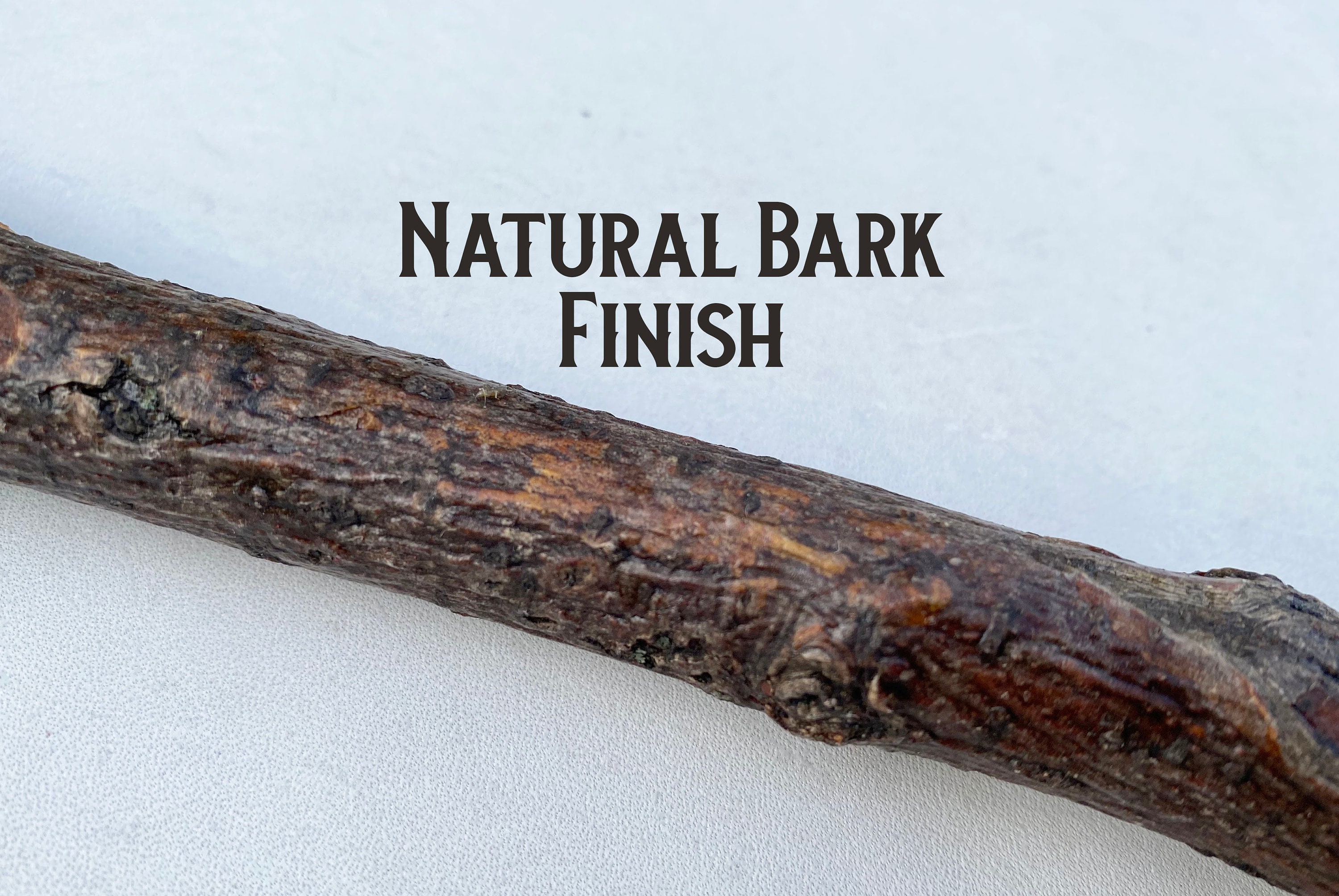 Applewood Wand Crimson Craft Natural Bark Etsy