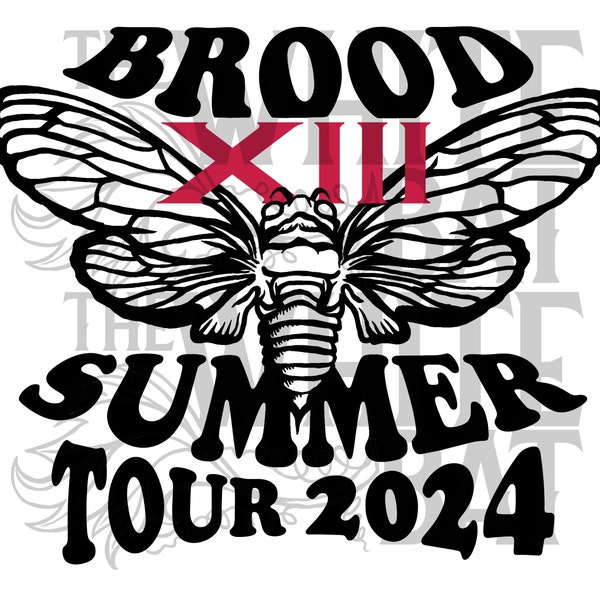 Brood XIII Summer Tour 2024 (Brood 13) - Cicadas - Digital Art (Downloadable Image File - 800 ppi)