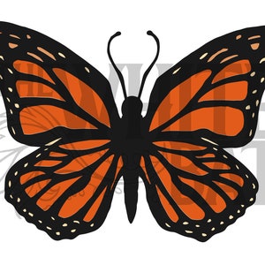 Papillon monarque (Multi - Couleur) - Fichier SVG - Téléchargement numérique (Pour toutes les machines de découpe, y compris Cricut)