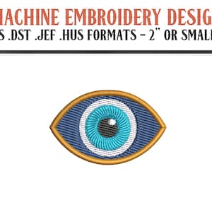 Itsy Bitsy Evil Eye - Machine Embroidery Design - Digital Download - 2" or Smaller - PES DST JEF Hus Formats
