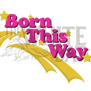 Hot Pink Born This Way - Digital Art (Downloadable Image File - 800 ppi)