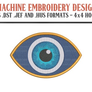 Evil Eye - Machine Embroidery Design - Digital Download - 4x4 Hoops - PES DST JEF Hus Formats