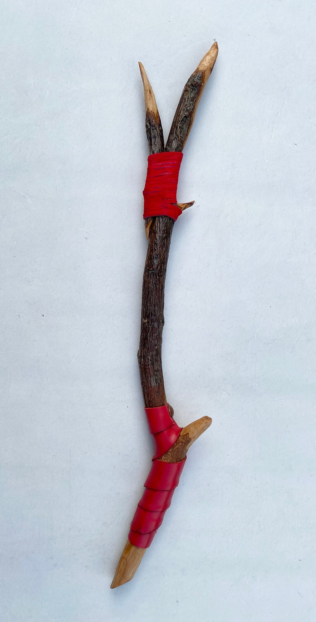 Applewood Wand Crimson Craft Natural Bark Etsy