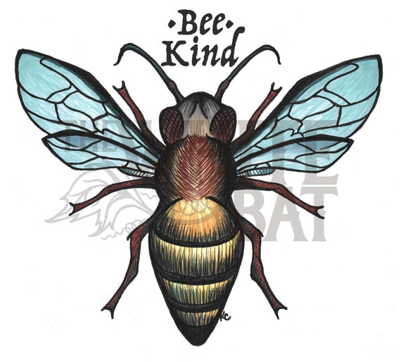 Honey Bee Bee Kind Digital Art Fichier image | Etsy