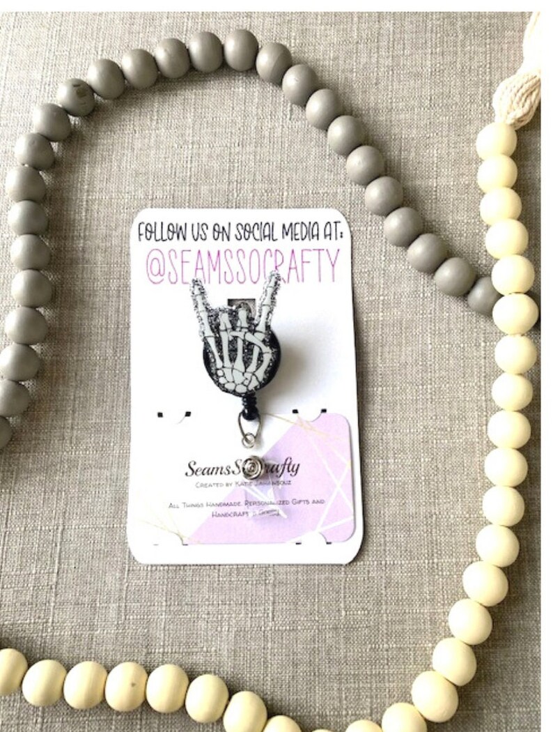 Anatomy Badge Reels Work Badges Custom Badge Reel Skeleton Hand Badge