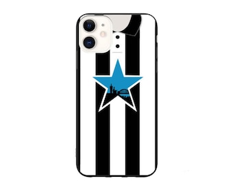 Newcastle U Retro Football Shirt Premium Protective Hard Rubber Silicone Phone Case Cover for iPhone & Samsung (Choose your phone model)