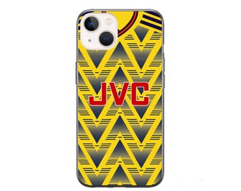 Ars Retro Football Shirt Premium Protective Hard Rubber Silicone Phone Case Cover for iPhone & Samsung (Choose your phone model)