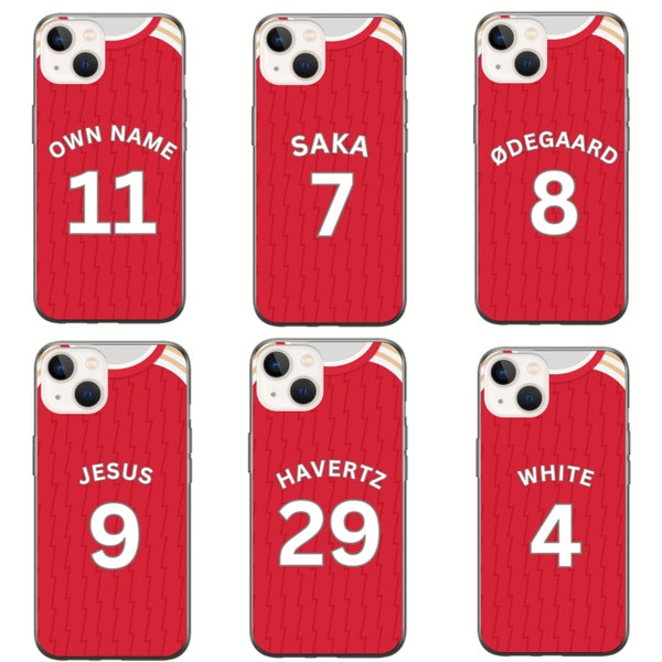 Ars North London 2024 Football Shirt Premium Protective Hard Rubber Silicone Phone Case Cover for iPhone Samsung Huawei (Choose your model)