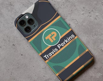 Northampton Retro Rugby Shirt Premium Protective Hard Rubber Silicone Phone Case Cover for iPhone & Samsung (Choose your phone model)