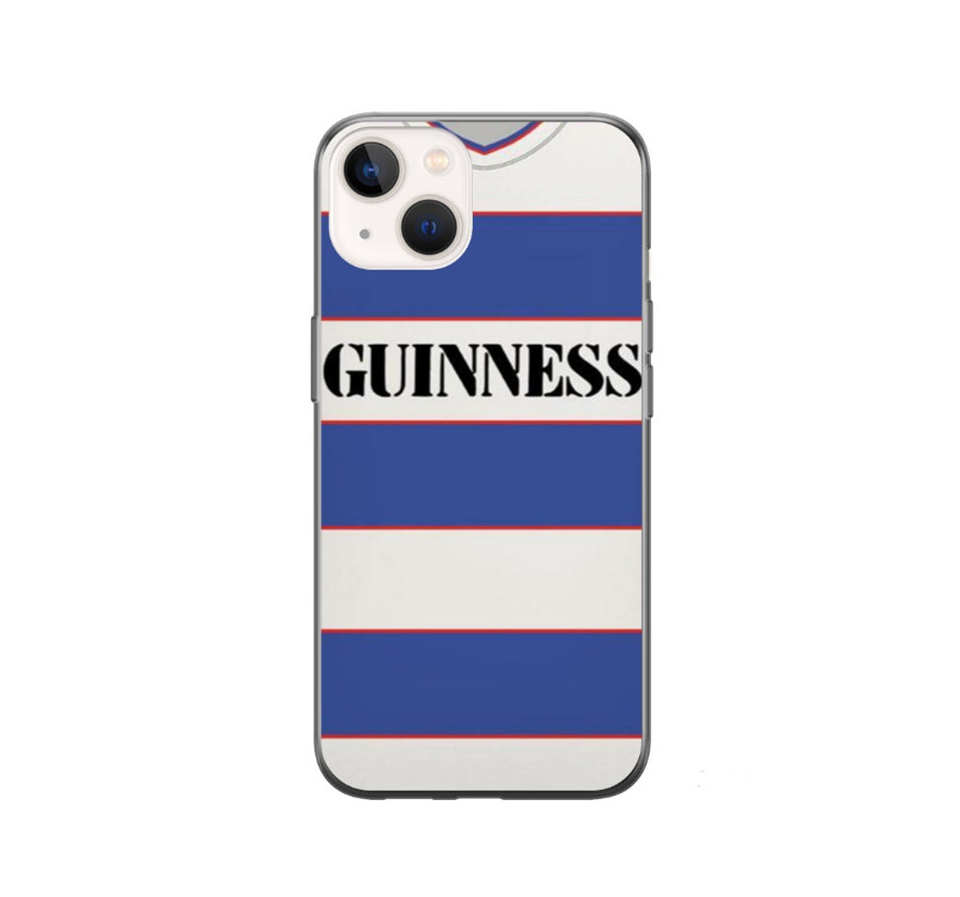 QPR Retro Football Shirt Premium Protective Hard Rubber Silicone Phone ...