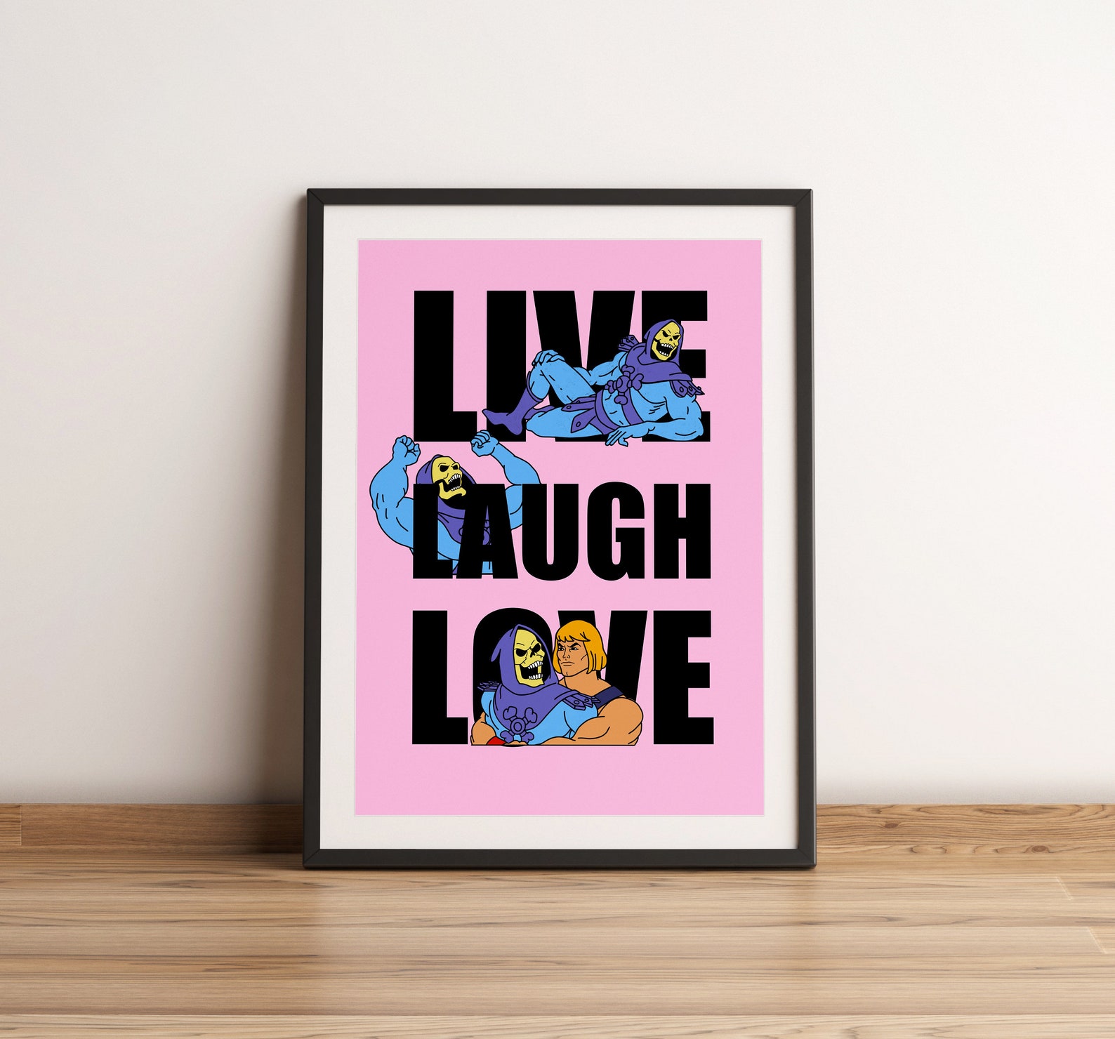 Live Laugh Love Skeletor Wall Art Funny Wall Art Print Etsy Australia