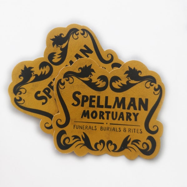 Spellman Mortuary Vinyl Sticker - Chilling Adventures of Sabrina Sticker - Laptop Stickers - Vinyl Sticker