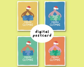 Merry Clitmas Printable Card - Feminist Xmas Card - Feminist Christmas Card - Funny Clitoris