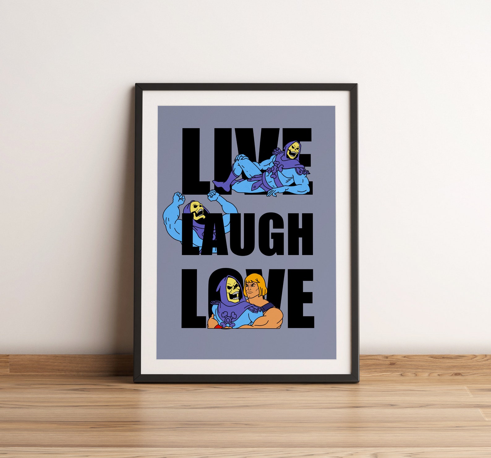 Live Laugh Love Skeletor Wall Art Funny Wall Art Print Etsy Australia