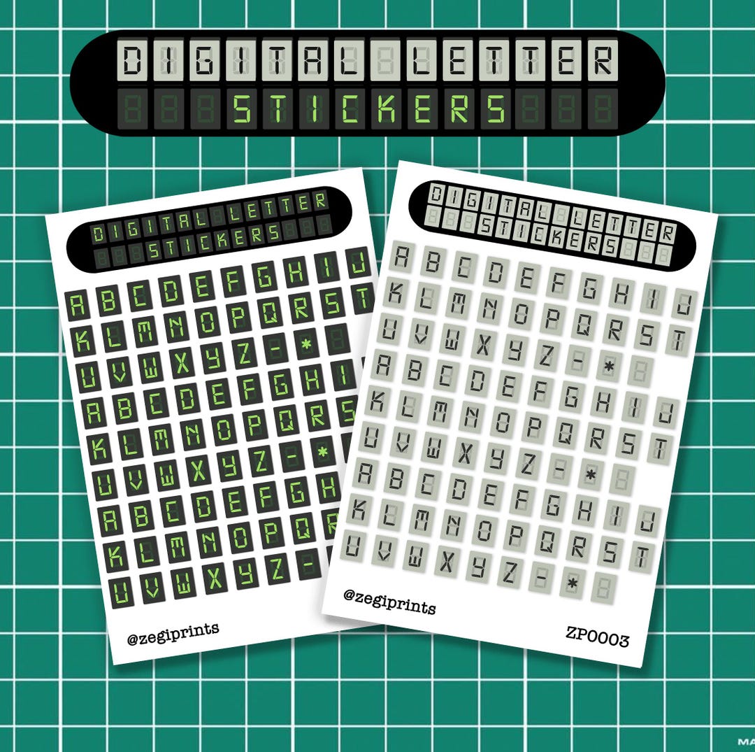 Y Sticker Digital Letter Planner Stickers: Alphabet Stickers for Scrapbook Junk ...