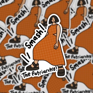 Smash the Patriarchy Vinyl Sticker: Feministischer Laptop Aufkleber