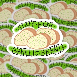 Vinylsticker knoflookbroodliefhebber - waterdichte laptopsticker