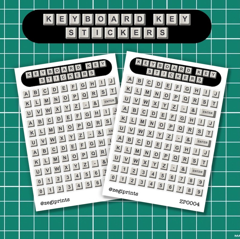 Keyboard Key Planner Stickers: Alphabet Stickers for Scrapbook Junk ...