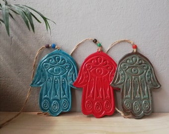 Hamsa Wall Decor - Handmade Boho Home Accen hamsa hands