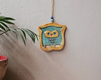 handmade owl wall hanging