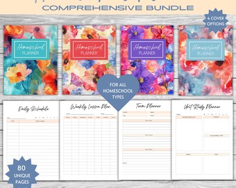 PRINTABLE Homeschool Planner | Undated | Retro | 70s | PDF | Digital ...