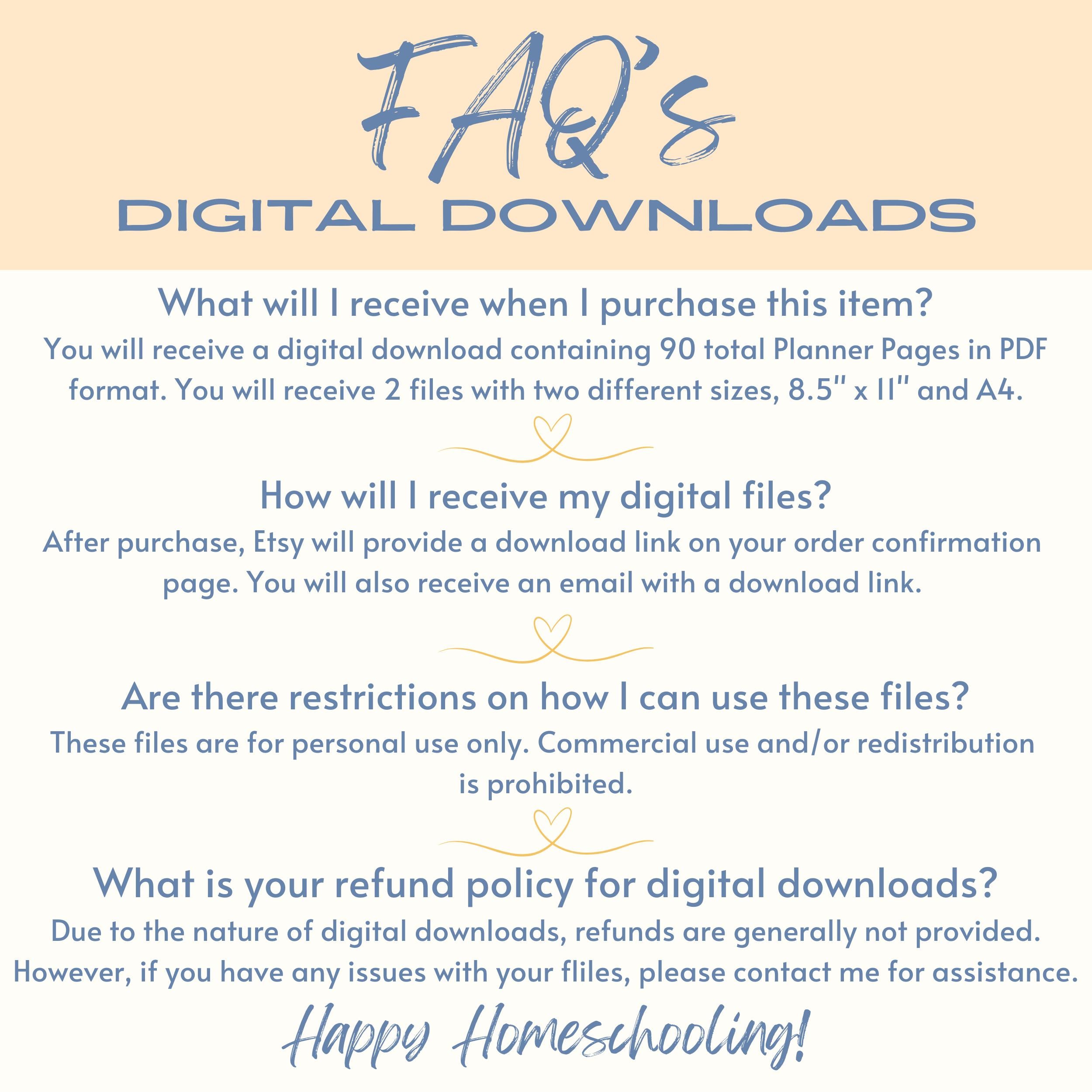 PRINTABLE Homeschool Planner | Undated | Floral Design | PDF | Digital ...