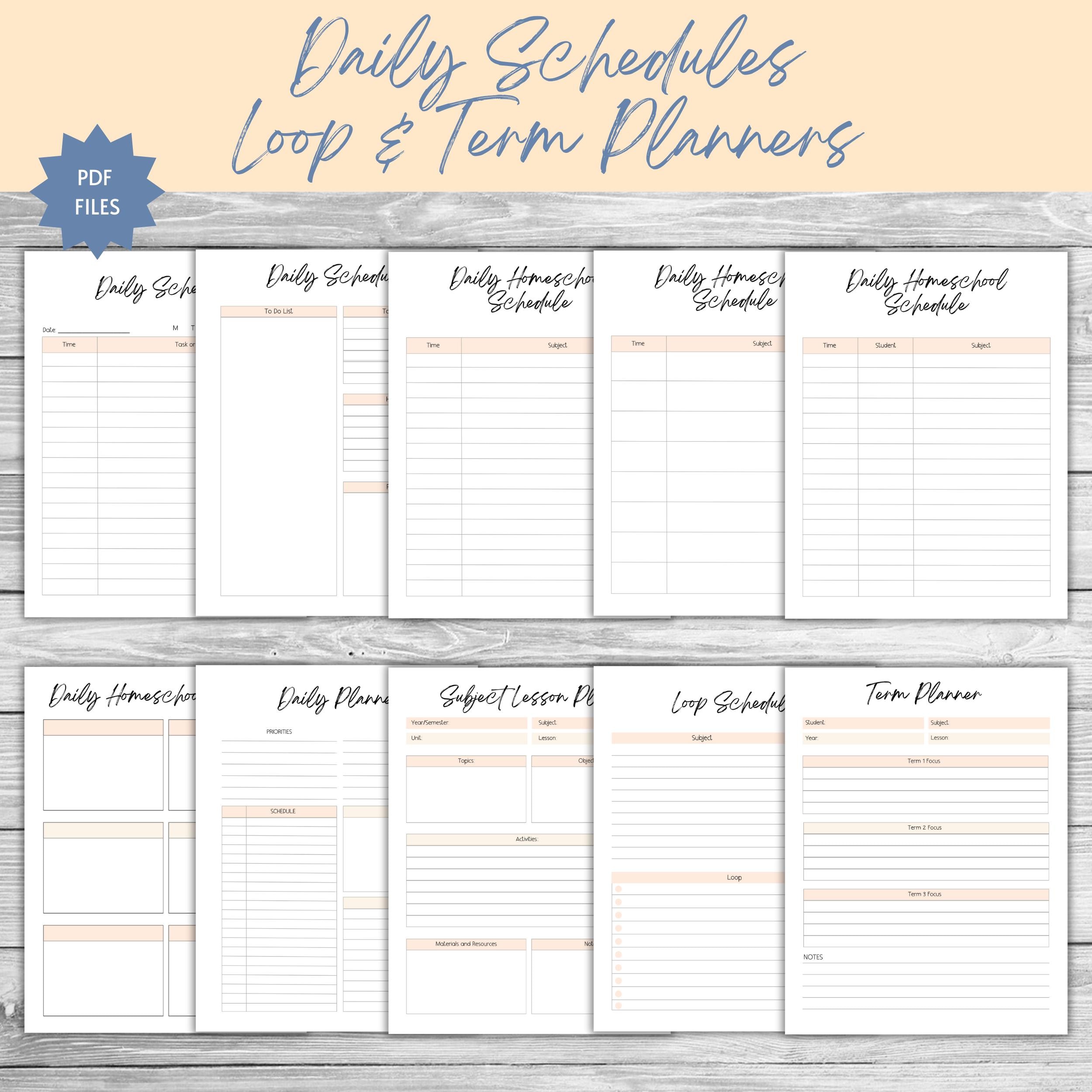 PRINTABLE Homeschool Planner | Undated | Floral Design | PDF | Digital ...