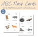 PRINTABLE ABC Alphabet Watercolor Animal Flash Cards | Kids | A-Z ...