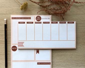 To-Do-List notepad (DIN long) and / or Weekly Planner (Din A5)