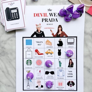 El diablo viste de Prada Bingo Set / Juego imprimible