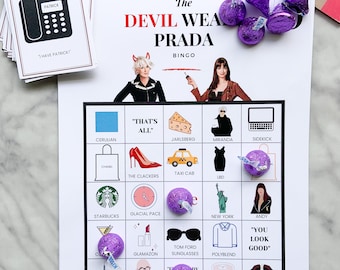 Juego de bingo imprimible de El diablo viste de Prada + Trivia adicional