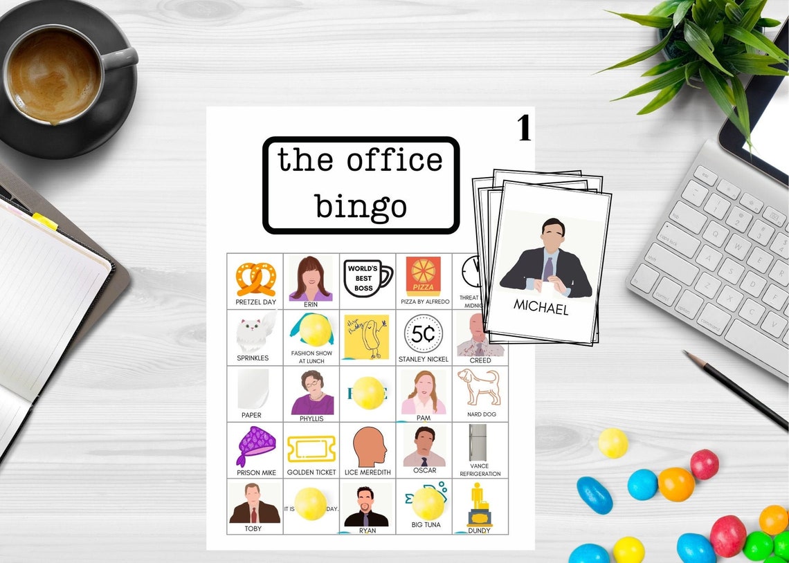 The Office Bingo Set Printable Game - Etsy