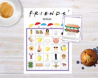 Friends Bingo Set | Virtual Call and Printable Game