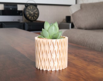 3D gedruckter Übertopf für den Innenbereich, moderner Sukkulenten- und Kakteentopf aus Biokunststoff, umweltfreundliches Wohnkultur, einzigartiges Geschenk für Pflanzenliebhaber, verschiedene Größen