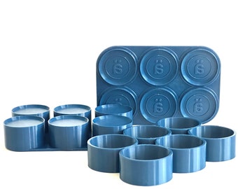 6 Piece Round Shampoo Bar Mold with Custom Logo, PLA Soap Mold, 1.5-2.75 Inch DIY Soap Making Supplies