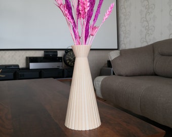Minimalist Flower Vase, Bioplastic and Wood
