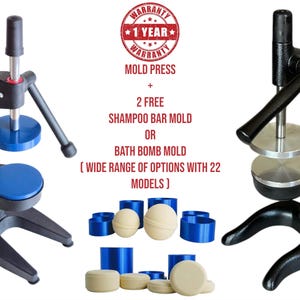 Professional Bath Bomb Mold Press Machine - ATHPRO Heavy Duty Shampoo Bar Press - Custom 3D Printed Molds for Soap Makers