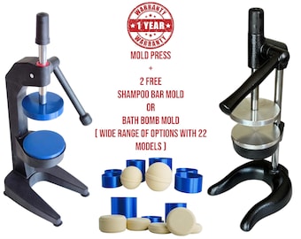 Professional Bath Bomb Mold Press Machine - ATHPRO Heavy Duty Shampoo Bar Press - Custom 3D Printed Molds for Soap Makers