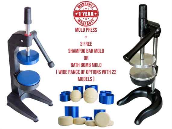 Professional Bath Bomb Mold Press Machine - ATHPRO Heavy Duty Shampoo Bar Press - Custom 3D Printed Molds for Soap Makers