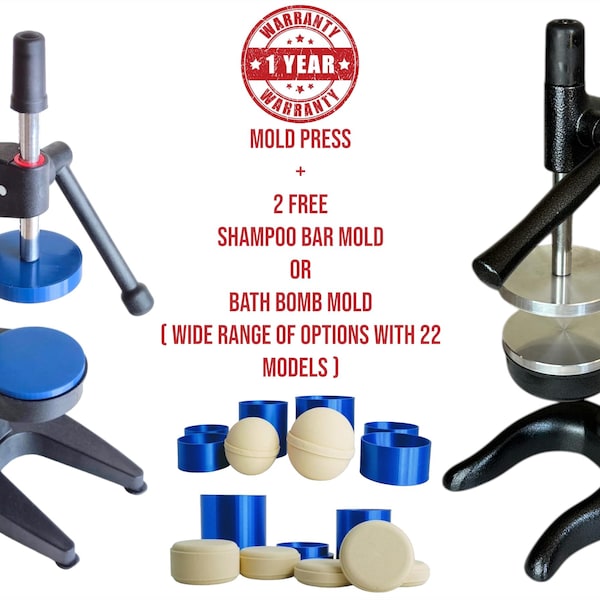 Máquina profesional para moldear bombas de baño - ATHPRO - Prensa para champú de alta resistencia - Moldes personalizados impresos en 3D para fabricantes de jabón