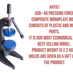 ATH01 Best-Selling Professional Bath Bomb Press Machine - 300kg High Pressure Force Composite Body with 2 Free Molds - AllHereTR Economical Solution