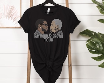 LIMITED EDITION! Rhinestone Crystals R&B Tour Raymond and Brown Inspired Short Sleeve T-Shirt