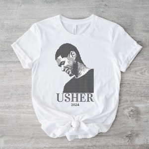 LIMITED EDITION! Rhinestone Crystals Usher Inspired Short Sleeve T-Shirt