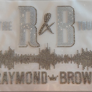 LIMITED EDITION! RandB Tour Rhinestone Iron-On Transfer, Raymond and Brown Concert Inspired Patch, Hotfix Crystal (Metallic Gold)