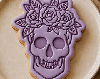 Halloween Skull Cookie Cutter + Stamp