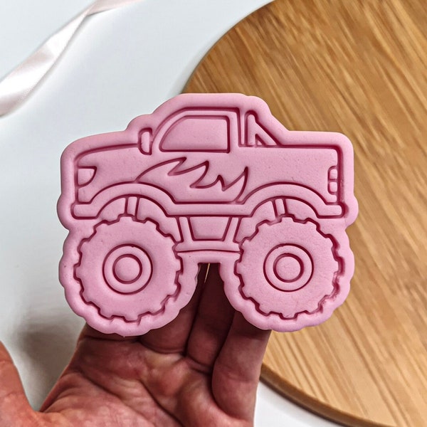 Monster Truck Cookie Cutter + Stamp